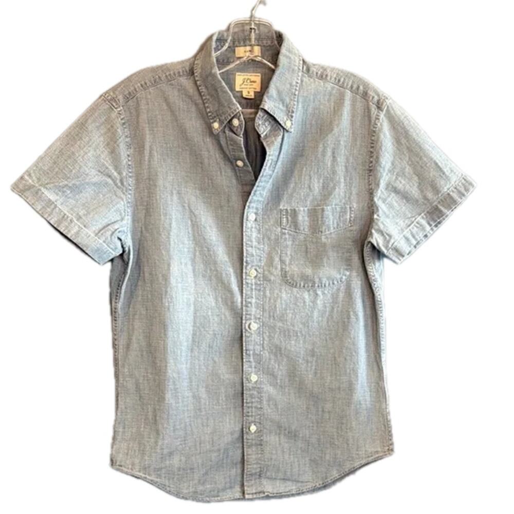 J Crew - Small - Chambray Short Sleeve Button Down